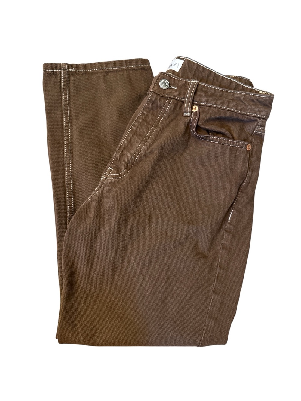 MNG DENIM - Brown Straight Leg Jeans
